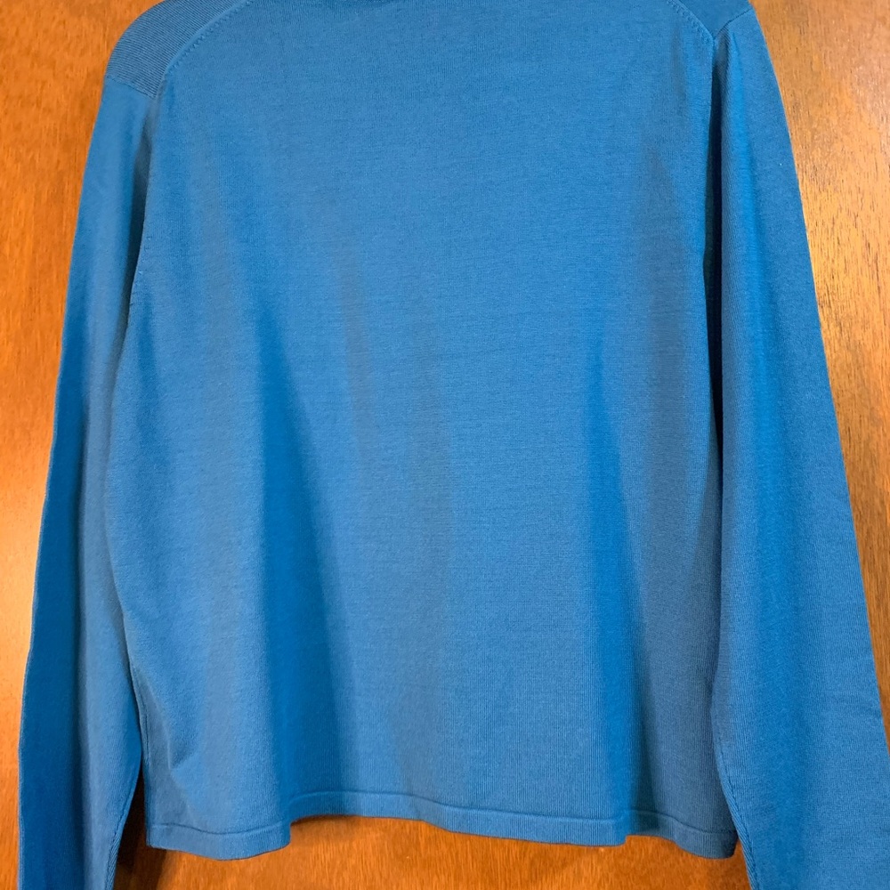 Pendleton Size Large Mock Neck Turquoise Blue Blo… - image 5